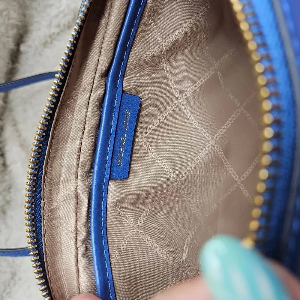 Michael Kors Blue Logo Jet Set‎ Crossbody Purse